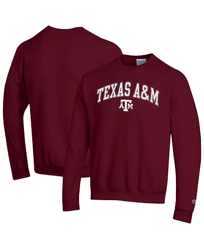 Champion Men's Champion Maroon Texas A&M Aggies Arch Over Logo Pullover Sweatshirt