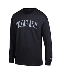 Champion Men's Black Texas A&M Aggies Basic Arch Long sleeves T-Shirt
