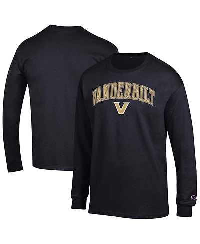 Champion Men's Champion Black Vanderbilt Commodores Arch Over Logo Long sleeves T-Shirt