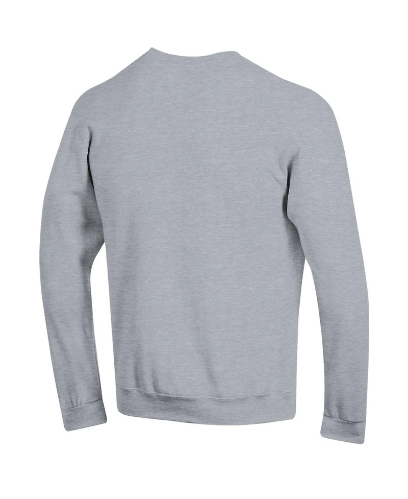 Champion Men's Champion Heather Gray Nebraska Huskers Arch Over Logo Pullover Sweatshirt