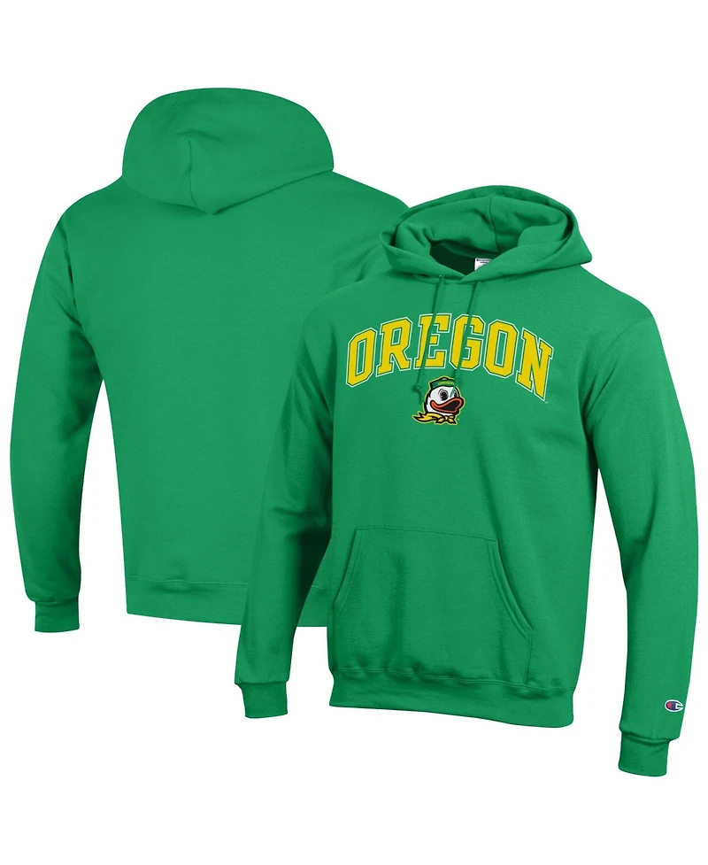 Champion Men's Champion Kelly Green Oregon Ducks Arched Logo Fleece Pullover Hoodie