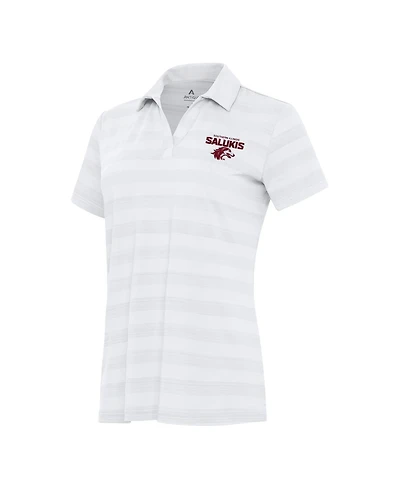 Antigua Women's White Southern Illinois Salukis Tunnel Polo Shirt