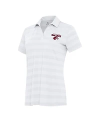 Antigua Women's White Southern Illinois Salukis Tunnel Polo Shirt