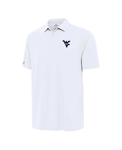 Antigua Men's White West Virginia Mountaineers Era Polo Shirt