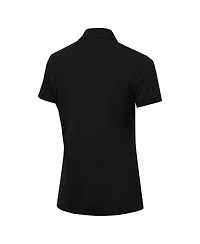 Antigua Women's Black Georgia Tech Yellow Jackets Era Polo Shirt