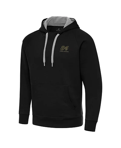 Antigua Men's Antigua Black Jimmie Johnson Fleece Victory Pullover Hoodie