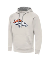Antigua Men's Cream Denver Broncos Victory Raglan Pullover Hoodie