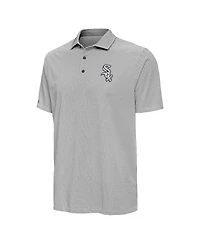 Antigua Men's Black/White Chicago White Sox Pave Polo Shirt