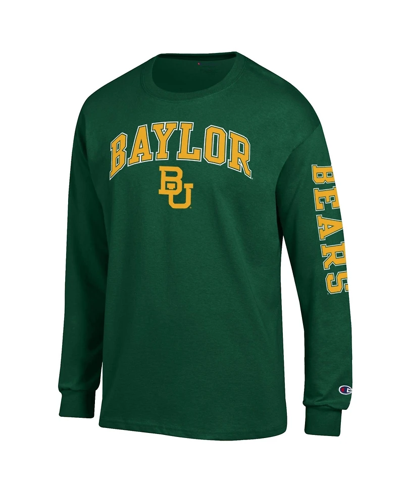 Champion Men's Green Baylor Bears Arch Over Logo 2-Hit Long sleeves T-Shirt