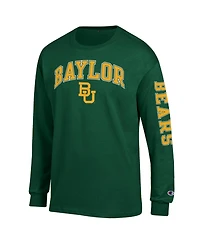 Champion Men's Green Baylor Bears Arch Over Logo 2-Hit Long sleeves T-Shirt