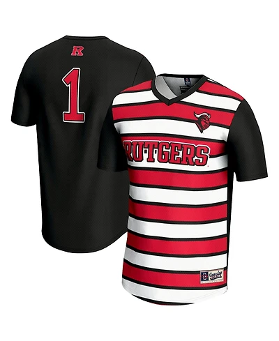 Gameday Greats Big Boys and Girls 1 Black Rutgers Scarlet Knights Lightweight Soccer Fashion Jersey
