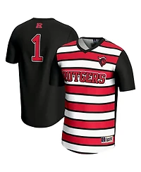 Gameday Greats Big Boys and Girls 1 Black Rutgers Scarlet Knights Lightweight Soccer Fashion Jersey