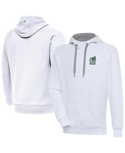 Antigua Men's White Mexico National Team Takeover Pullover Hoodie