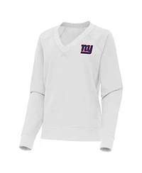 Antigua Women's New York Giants Varsity Tri-Blend V-Neck Long-Sleeve T-Shirt