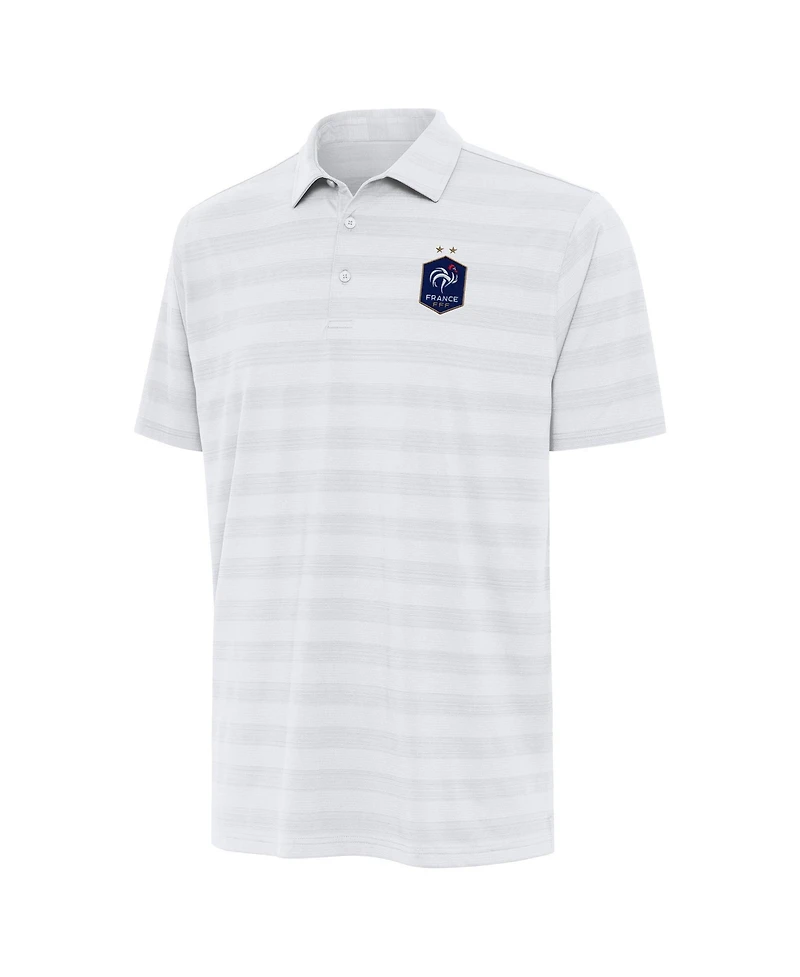 Antigua Men's White France National Team Channel Polo Shirt