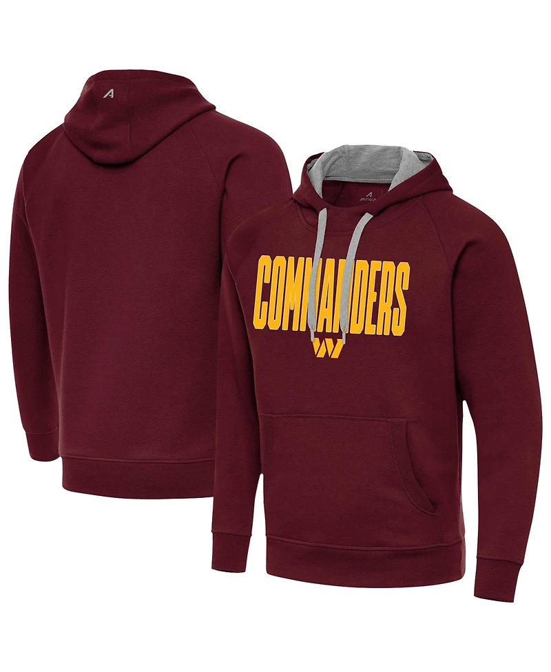 Antigua Men's Burgundy Washington Commanders Victory Hoodie