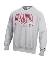 Champion Men's Gray Oklahoma Sooners Reverse Weave Fleece Sweatshirt