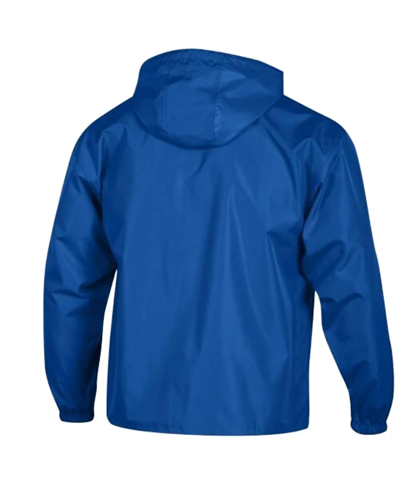 Champion Men's Royal New York Giants Packable Hooded Windbreaker Half-Zip Jacket