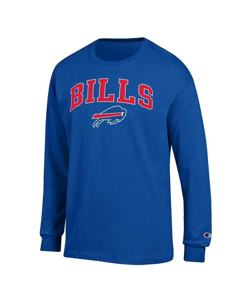 Champion Men's Royal Buffalo Bills Arch Over Logo Long sleeves T-Shirt