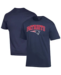 Champion Men's Navy New England Patriots Arch Over Logo T-Shirt