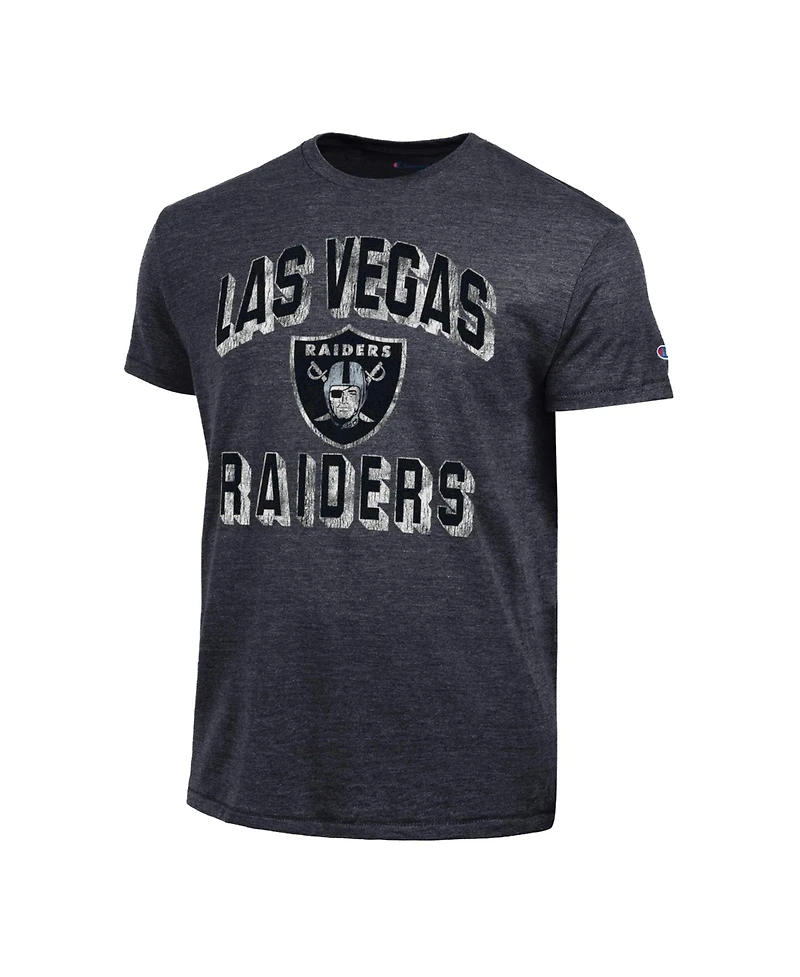 Champion Men's Heather Black Las Vegas Raiders Ultimate Tri-Blend T-Shirt