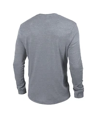 Champion Men's Charcoal Tennessee Titans Ultimate Tri-Blend Long sleeves T-Shirt