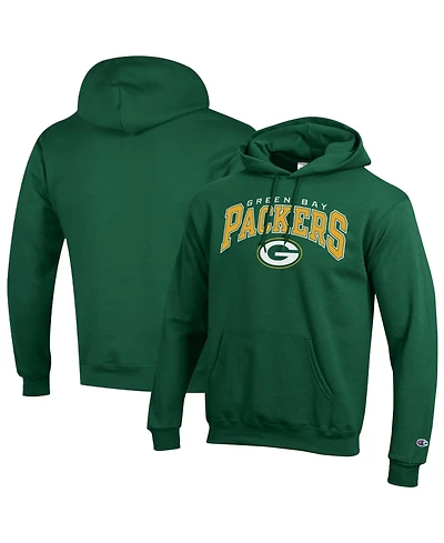 Champion Men's Green Bay Packers Power Blend Arch over Logo Hoodie