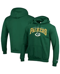 Champion Men's Green Bay Packers Power Blend Arch over Logo Hoodie