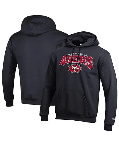 Champion Men's Black San Francisco 49ers Power Blend Arch over Logo Hoodie