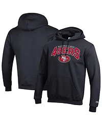 Champion Men's Black San Francisco 49ers Power Blend Arch over Logo Hoodie