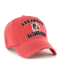 '47 Brand Men's and Women's Cardinal Arkansas Razorbacks Well-Worn Seymore Clean Up Adjustable Hat