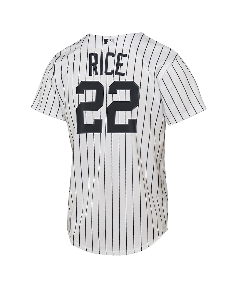 Nike Big Boys and Girls Ben Rice White New York Yankees Home Replica Jersey