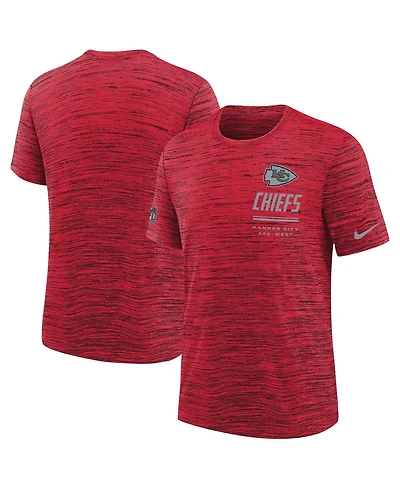 Nike Big Boys and Girls Red Kansas City Chiefs Sideline Velocity Dri-fit T-Shirt
