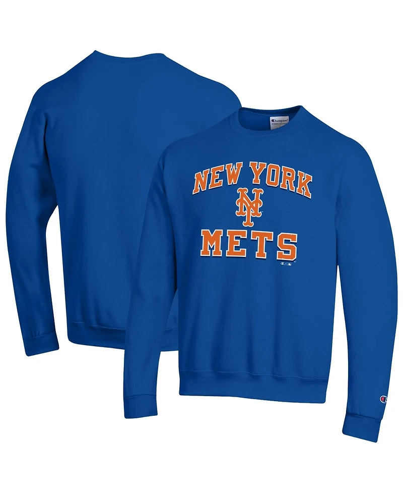 Champion Men's Royal New York Mets Heart Soul Powerblend Sweatshirt