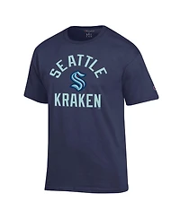 Champion Men's Deep Sea Blue Seattle Kraken Primary Logo Jersey T-Shirt