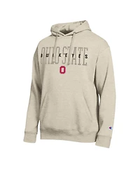 Champion Men's Oatmeal Ohio State Buckeyes All-Star Neutral Stack Hoodie