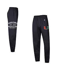Champion Men's Black Miami Hurricanes Powerblend Banded Fleece Sweatpants