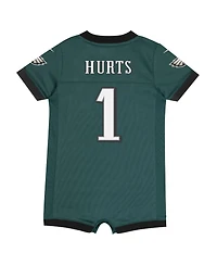 Nike Baby Boys and Girls Jalen Hurts Midnight Green Philadelphia Eagles Romper Jersey