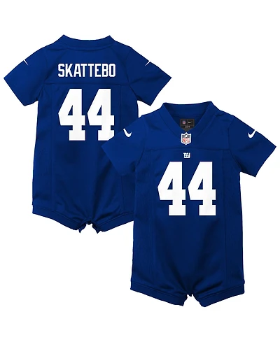 Nike Baby Boys and Girls Cam Skattebo Royal New York Giants Romper Game Jersey