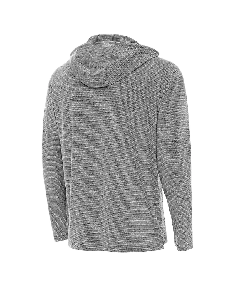 Antigua Men's Heather Black Pittsburgh Steelers Changeover Hoodie