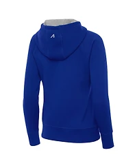 Antigua Women's Los Angeles Rams Victory Brushed-Back Fleece Embroidered Graphics Full-Zip Hoodie