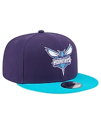 New Era Men's Purple Charlotte Hornets Two-Tone 9FIFTY Snapback Hat