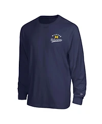 Champion Men's Navy Michigan Wolverines Laminated All-Star Long sleeves T-Shirt