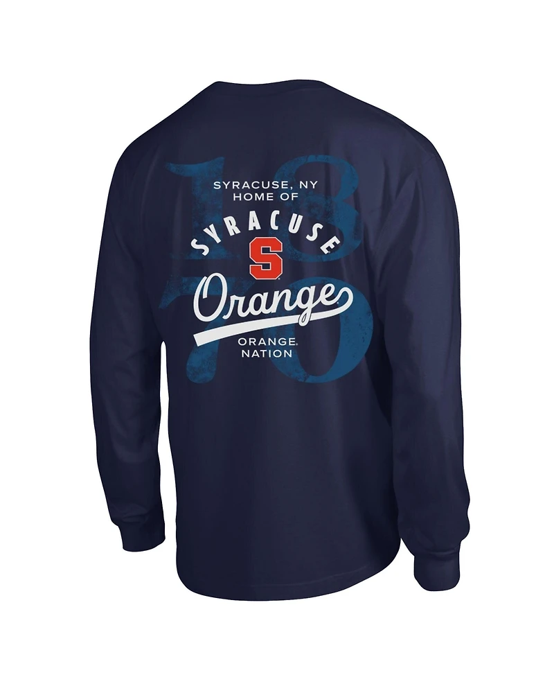 Champion Men's Navy Syracuse Orange Laminated All-Star Long sleeves T-Shirt