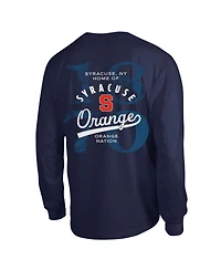 Champion Men's Navy Syracuse Orange Laminated All-Star Long sleeves T-Shirt