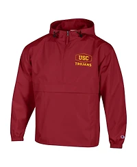 Champion Men's Cardinal Usc Trojans Delay Packable Half-Zip Jacket