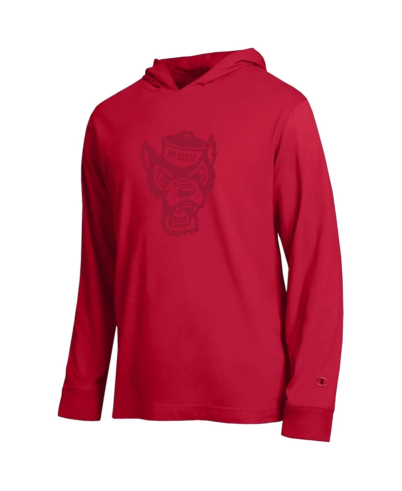 Champion Men's Red Nc State Wolfpack Tonal All-Star Long sleeves Hooded T-Shirt