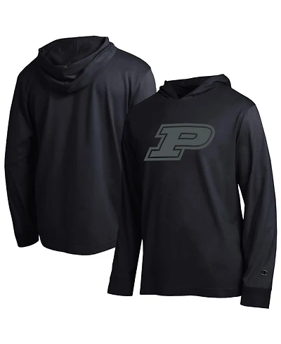 Champion Men's Black Purdue Boilermakers Tonal All-Star Long sleeves Hooded T-Shirt