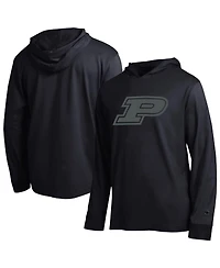 Champion Men's Black Purdue Boilermakers Tonal All-Star Long sleeves Hooded T-Shirt