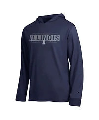 Champion Men's Navy Illinois Fighting Illini Gradient All-Star Long sleeves Hooded T-Shirt